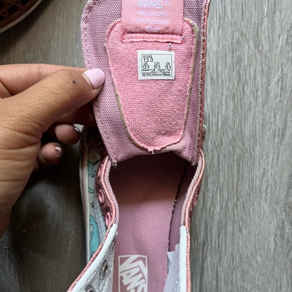 Vans Pink Sparkle and Blue Shark Party Sk8 High Sneakers Size 13 PLAY - Picture 7 of 9